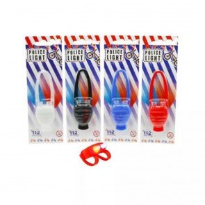 'Politie' funverlichting fiets/skelter LED rood/blauw LED siliconen incl. batterij