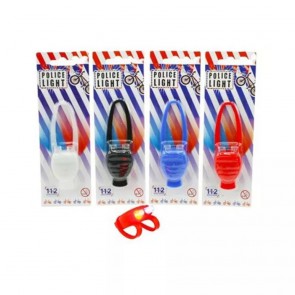 'Politie' funverlichting fiets/skelter LED rood/blauw LED siliconen incl. batterij